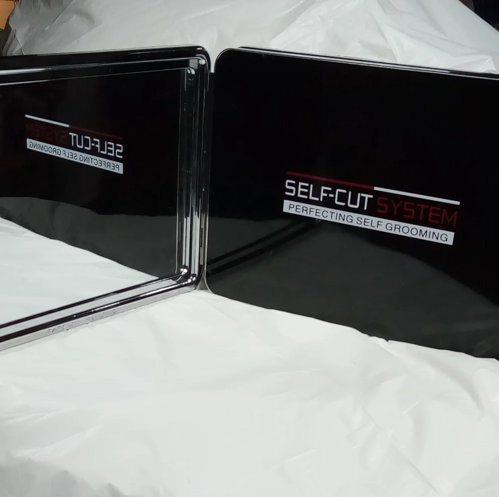 Black Lambo Self Cut System Perfecting Self Grooming 3-Way Mirror